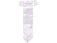 Krawat/Plastron QHP Sparkle z kryształkami White roz. M