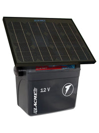 Panel słoneczny Lacme Sun 14W do elektryzatorów Secur 200/300 – widok frontowy z ramą i przewodem