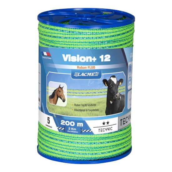 Taśma dla koni Lacme Vision+ Ruban 12mm/200m - Cavalo