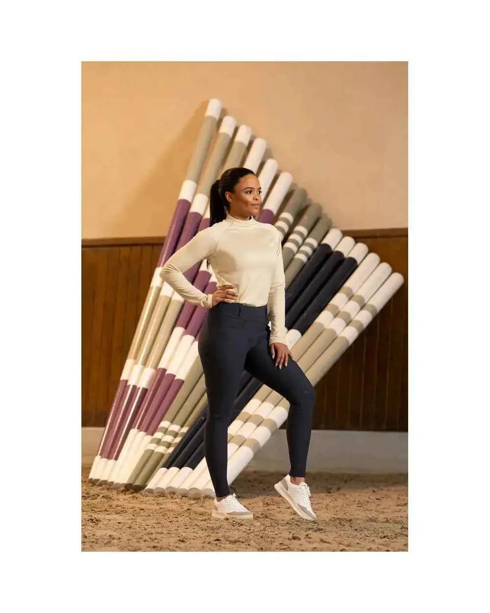 PIKEUR Legginsy z wysokim stanem Linnett graphite blue