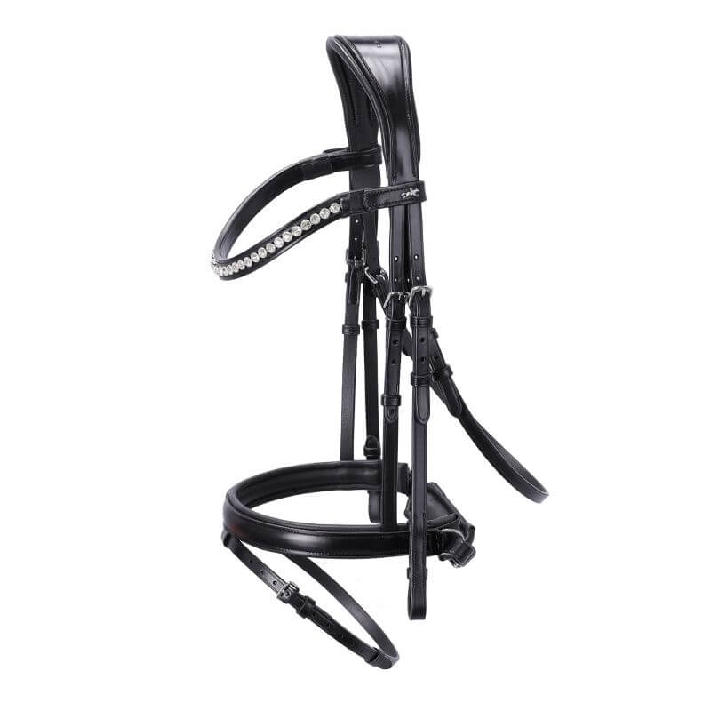 Ogłowie skórzane Schockemohle Palermo Black/Silver