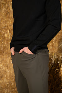 Pikeur Bluza męska Knitted Pullover 8289 Selection A/W 2025 Black - Cavalo