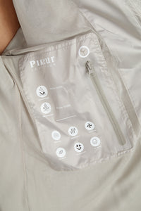 PIKEUR płaszcz RAINCOAT pearl gray 1021 SS 2026