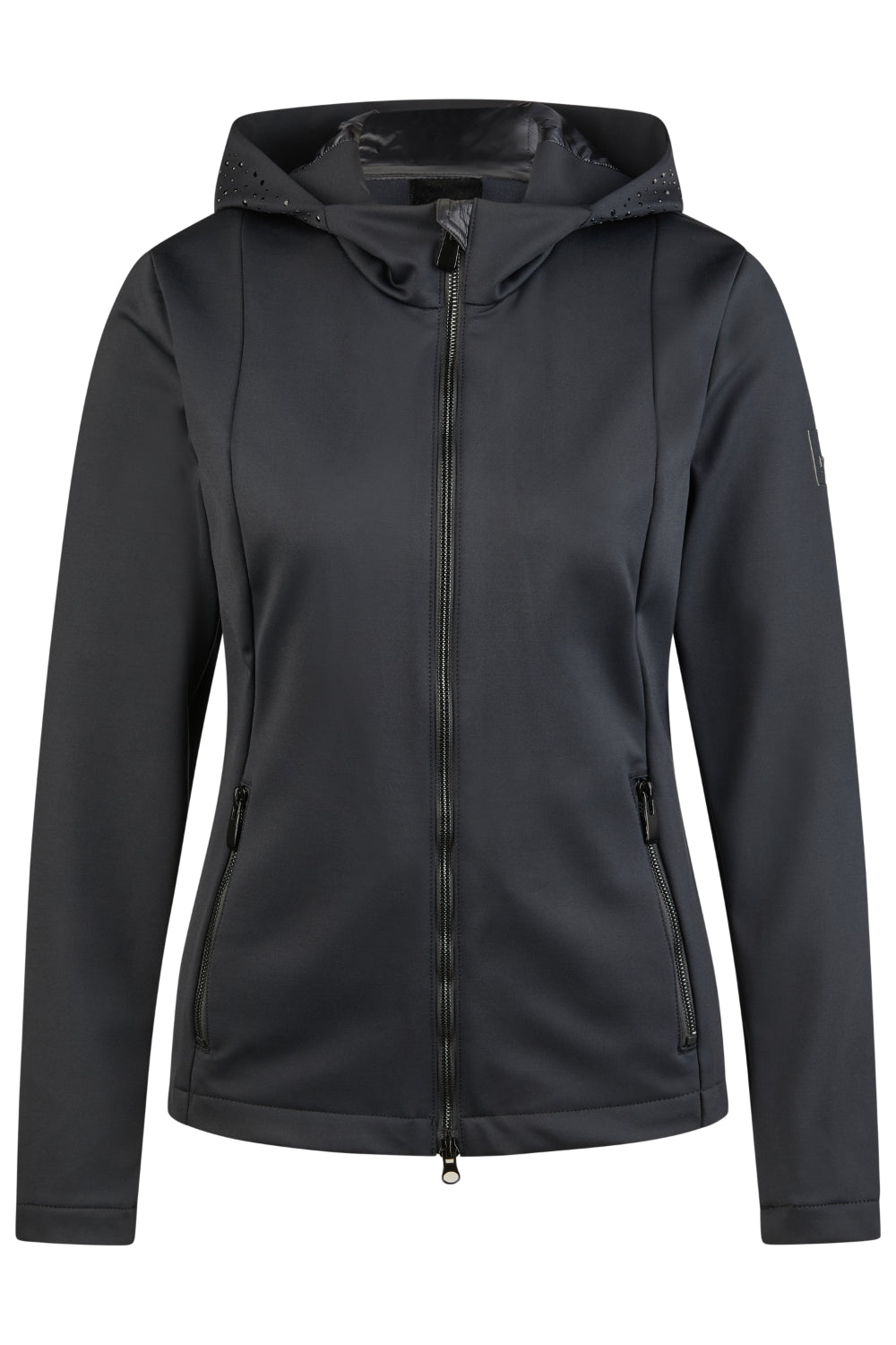 PIKEUR bluza polarowa z kapturem na zamek FLEECE JACKET black