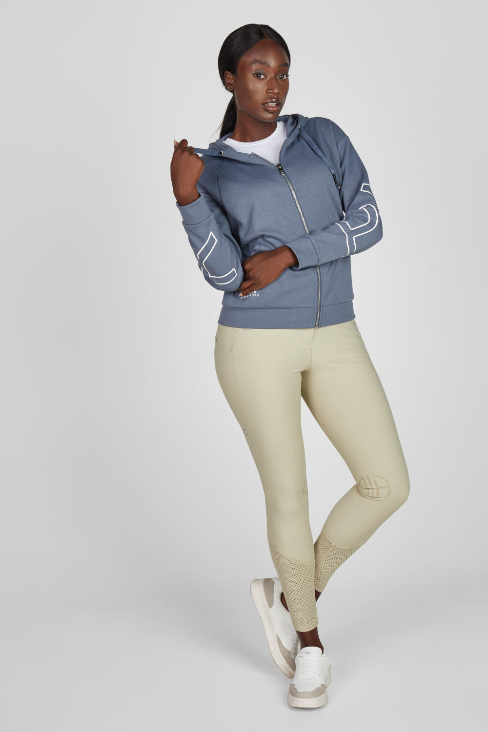 PIKEUR bluza z kapturem HOODY JACKET ash blue SS 2026