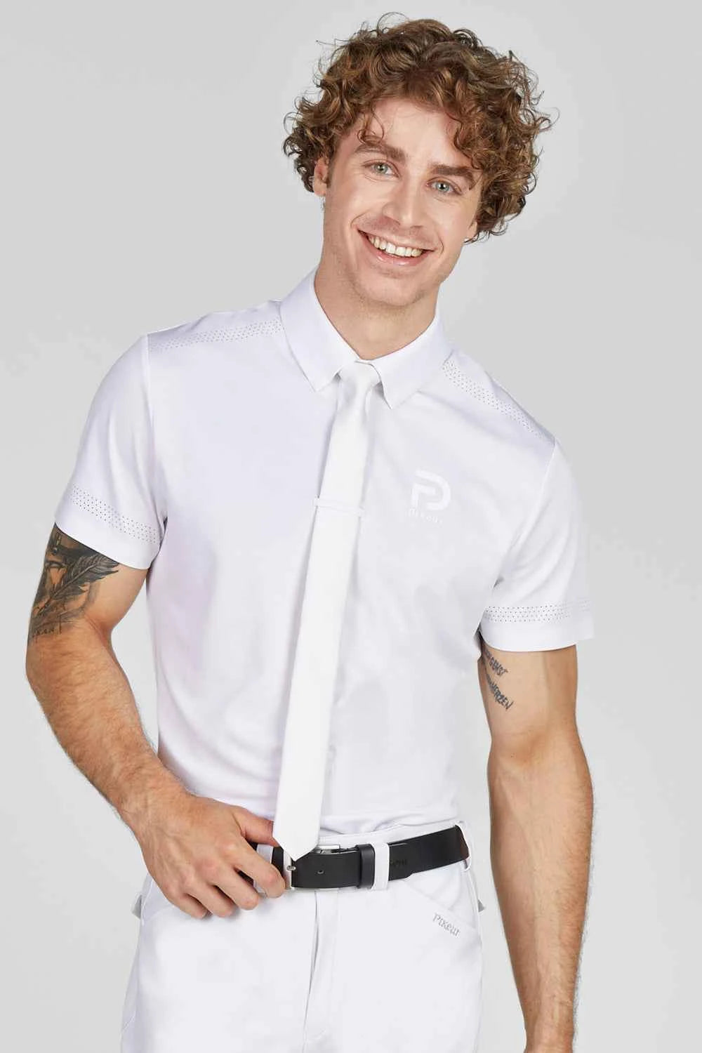 PIKEUR koszula konkursowa męska 1335 THE CORE MEN white SS 2026