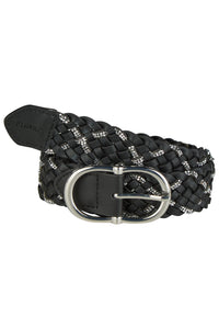 PIKEUR pasek BELT BRAIDED black/silver