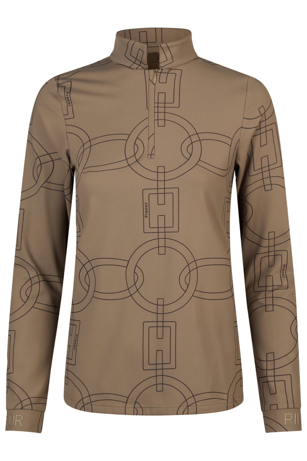 Pikeur koszulka funkcyjna ZIP SHIRT 8284 Selection A/W 2025 Slate Brown - Cavalo