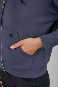 Pikeur Bluza z kapturem HOODY Jacket Athleisure 8282 A/W 2025 Graphite Blue - Cavalo