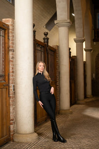Pikeur Bryczesy zimowe damskie LINETT TI.SD 6555 z wysokim stanem A/W 2025 Black - Cavalo