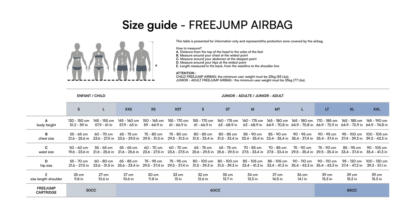 Kamizelka ochronna dzieciąca z poduszką powietrzną Freejump AIRBAG Child Black