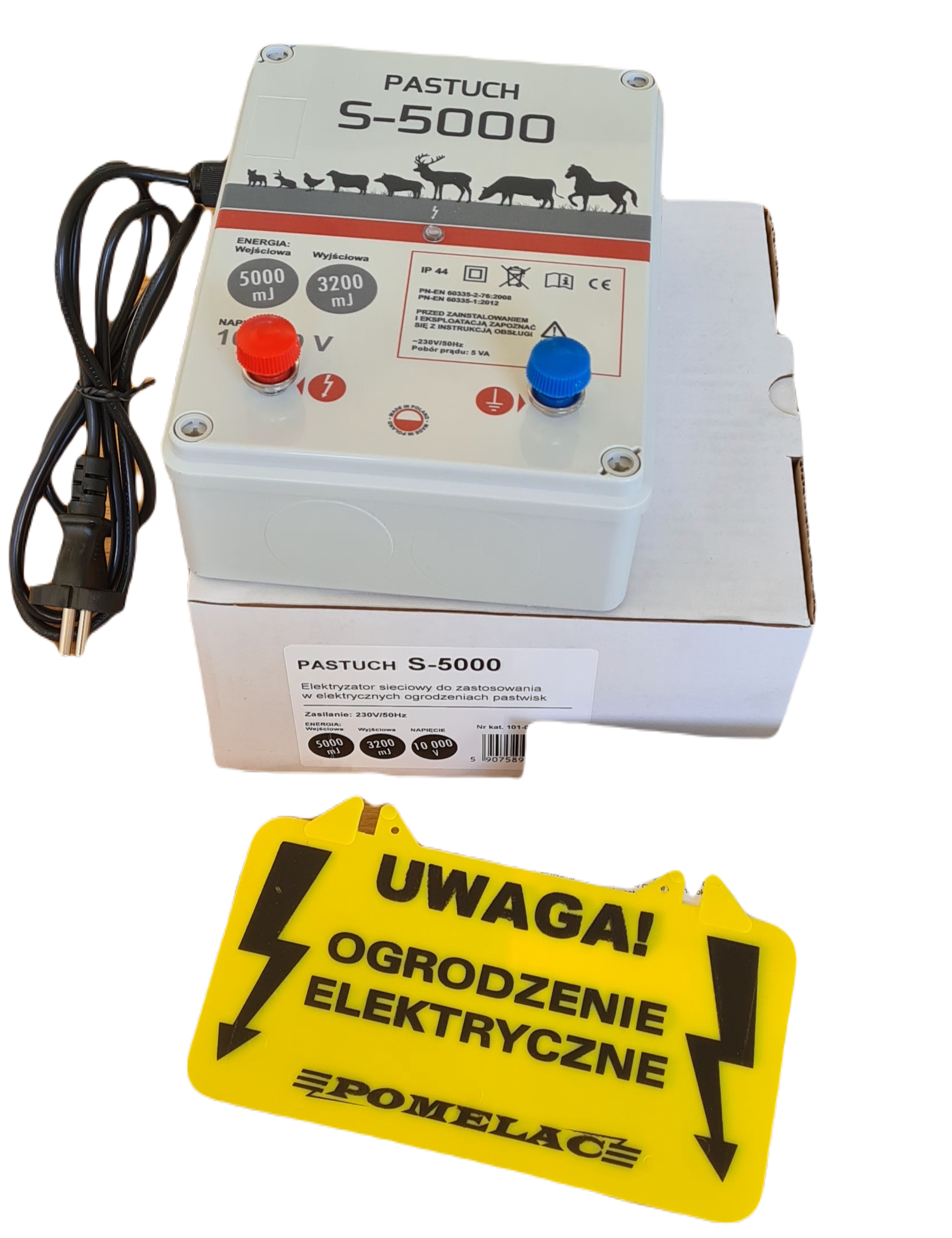 Pastuch Elektryczny Elektryzator sieciowy Pomelac S-5000 5J - Cavalo