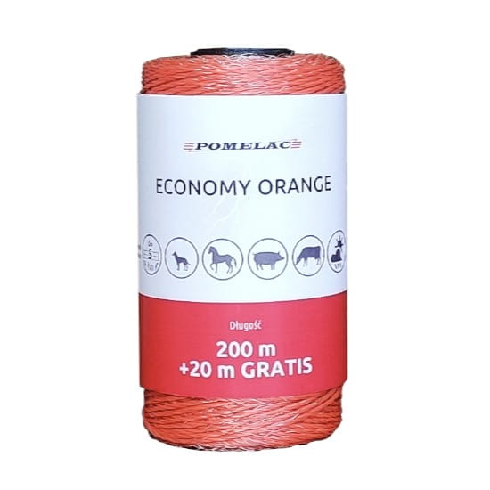 Plecionka linka Pastuch elektryczny Pomelac Eco Orange 220 m - Cavalo