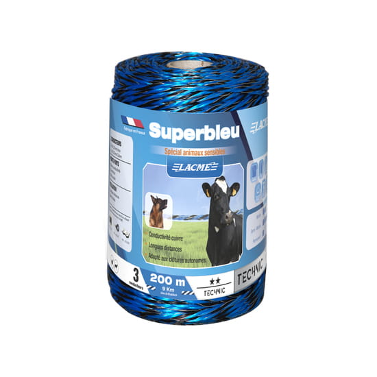 Plecionka linka Superbleu Lacme niebiesko-czarna 200m - Cavalo