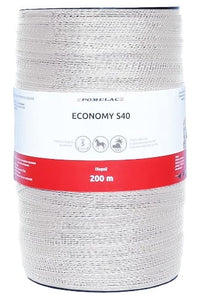 Taśma Pomelac Eco S40 / 200m biała - Cavalo