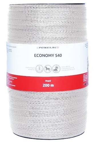 Taśma Pomelac Eco S40 / 200m biała - Cavalo