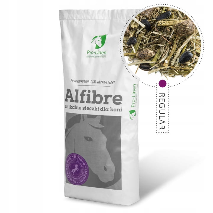 Pro-Linen Alfibre Regular Melasa Free sieczka dla koni 15 kg - Cavalo