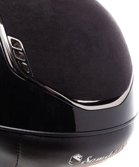 SAMSHIELD Kask jeździecki Shadowglossy 2.0 Alcantara Black Top Crystal Fabric Black Chrome