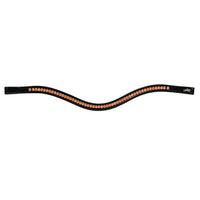 Naczółek Schockemohle Browband Diamond Select Black/Orange - Cavalo