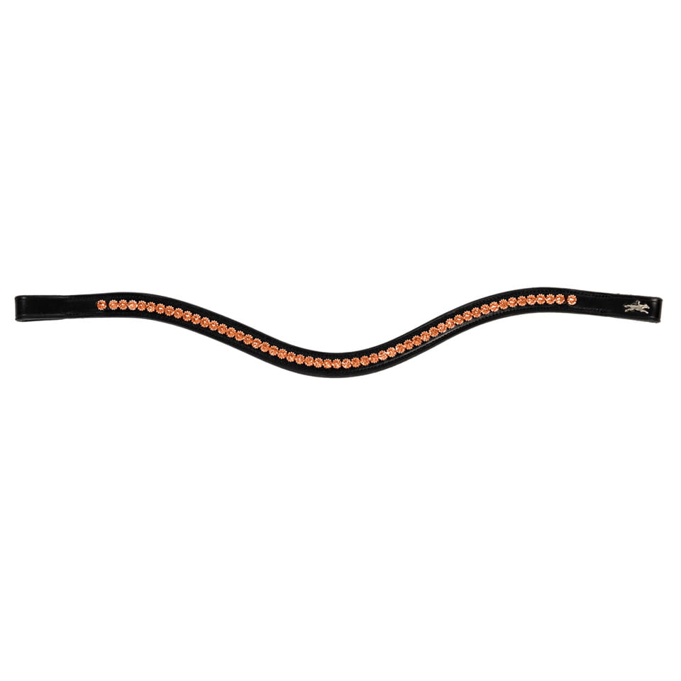 Naczółek Schockemohle Browband Diamond Select Black/Orange - Cavalo