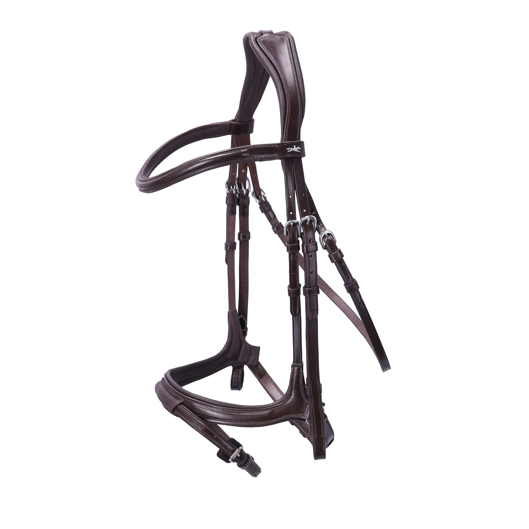 Ogłowie anatomiczne Schockemohle "Ancona Select " Espresso/Silver - Cavalo