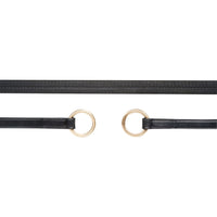 Wodze gumowe Schockemohle Black/Gold - WB (Full) - Cavalo