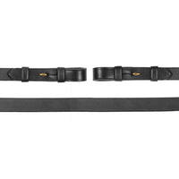 Wodze skórzane z haczykami na uzdę Schockemohle Black/Gold - WB (Full) - Cavalo