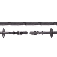 Wodze skórzane ze stoperami Schockemohle "Reins Durasoft” Black/Silver - Cavalo