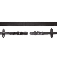 Wodze skórzane ze stoperami Schockemohle "Reins Durasoft Grip” Black/Silver - Cavalo