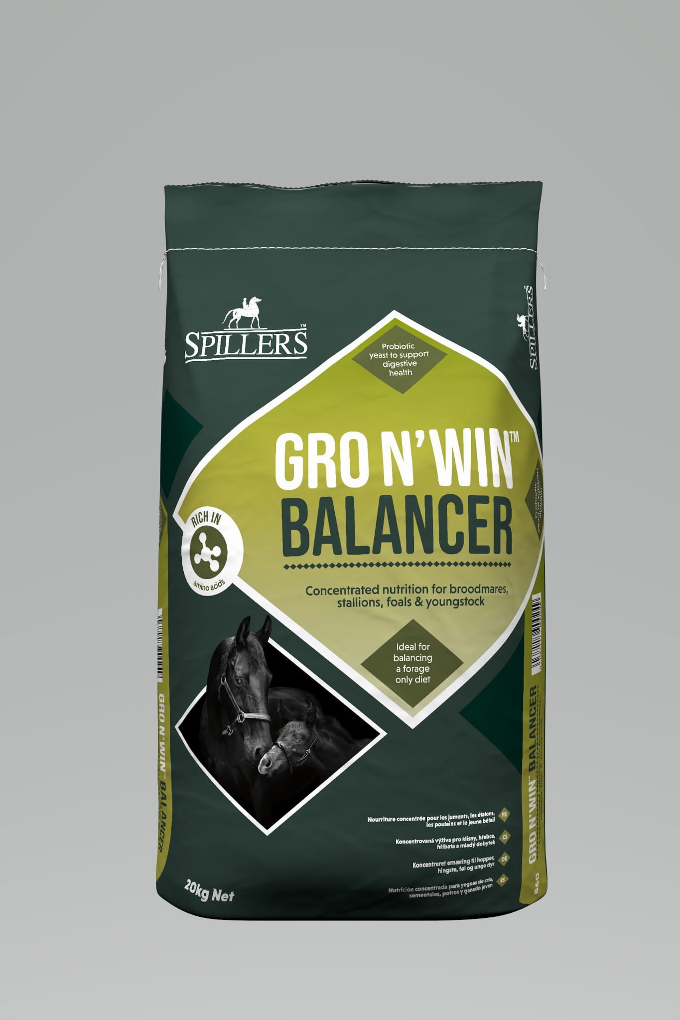 Pasza Spillers Gro N'Win Stud Balancer 20 kg - Cavalo