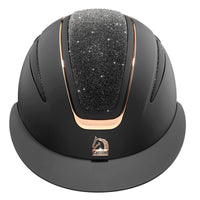 Kask jeździecki Tattini Nettuno Black + Pink Gold - Cavalo