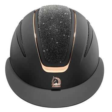 Kask jeździecki Tattini Nettuno Black + Pink Gold - Cavalo