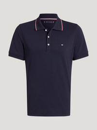 Koszulka polo Tommy Hilfiger Harrison Pique z krótkim rękawem DESERT SKY - Cavalo