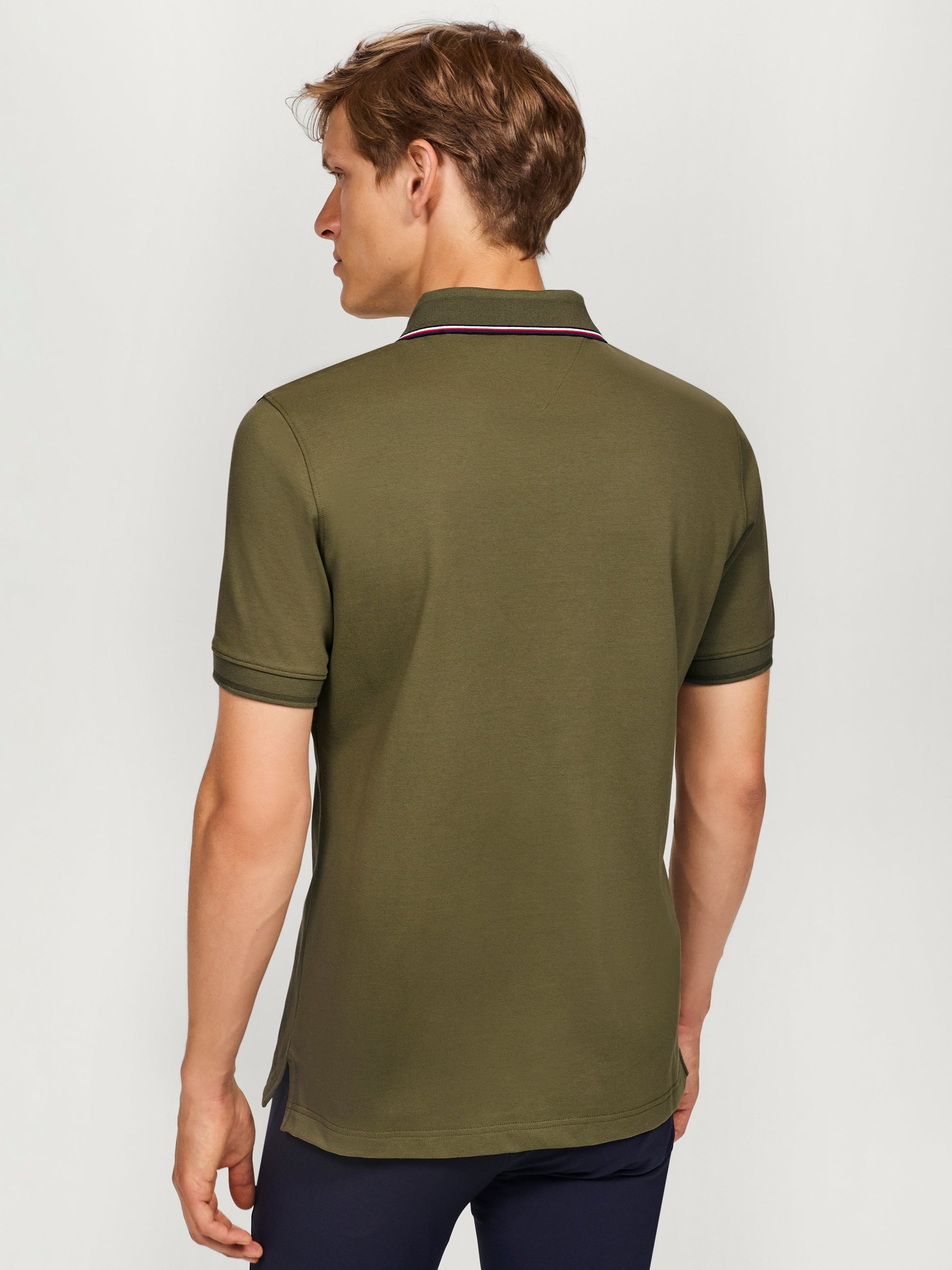 Koszulka polo Tommy Hilfiger Harrison Pique z krótkim rękawem DESERT SKY - Cavalo