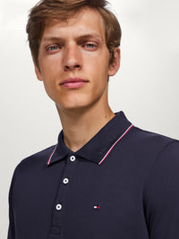 Koszulka polo Tommy Hilfiger Harrison Pique z krótkim rękawem DESERT SKY - Cavalo