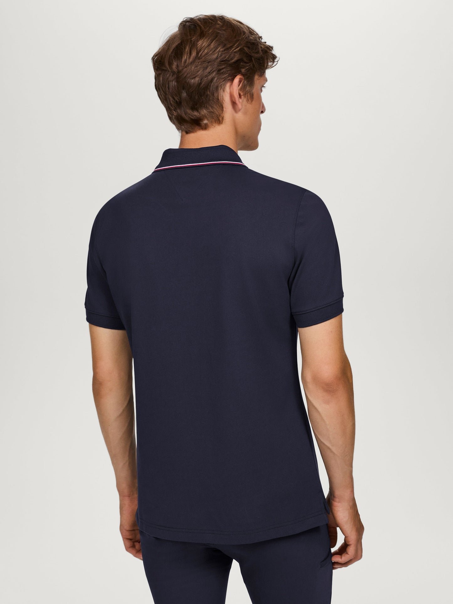 Koszulka polo Tommy Hilfiger Harrison Pique z krótkim rękawem DESERT SKY - Cavalo