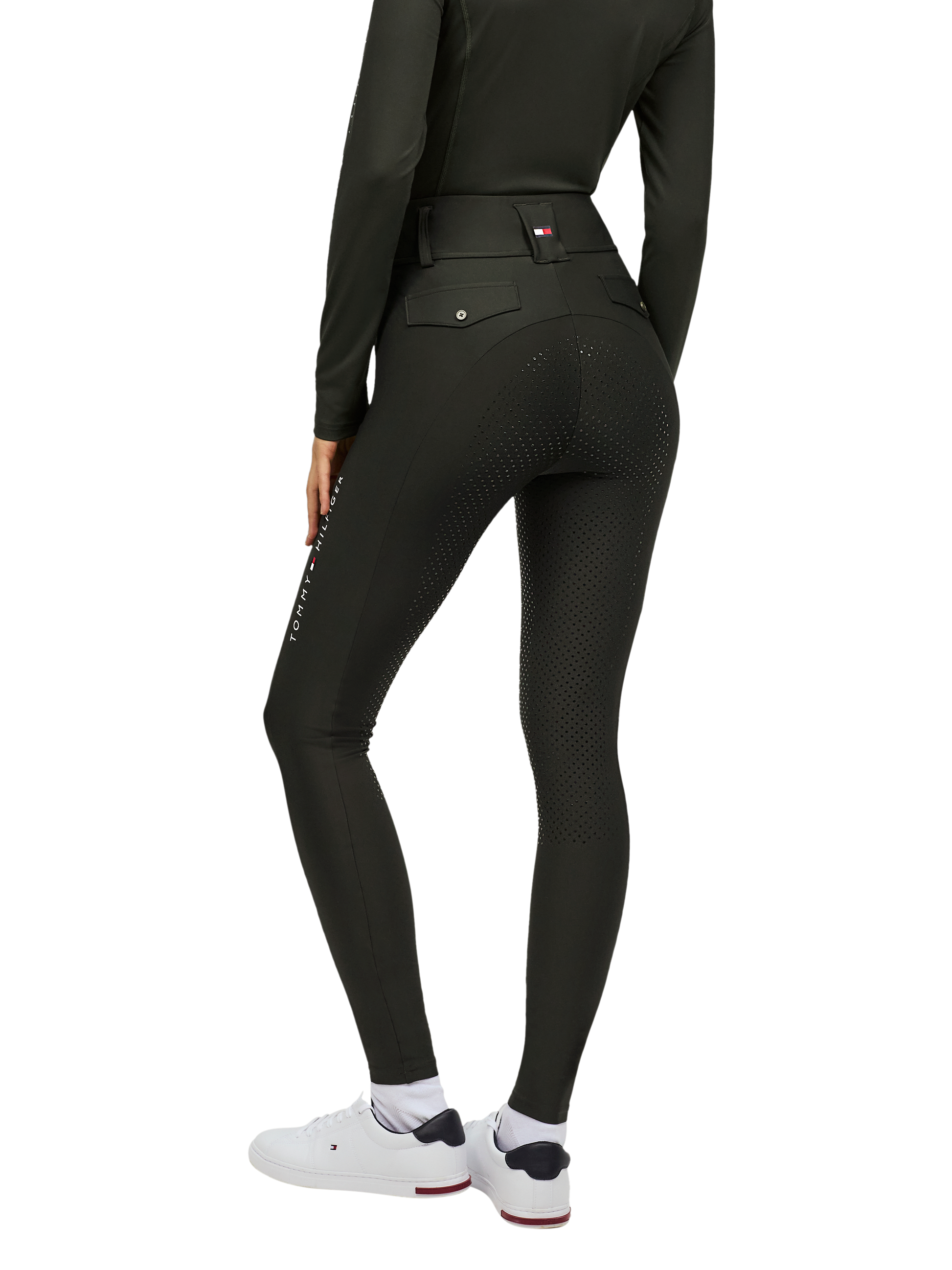 Legginsy całoroczne Tommy Hilfiger Equestrian Highland pełny lej - Cavalo
