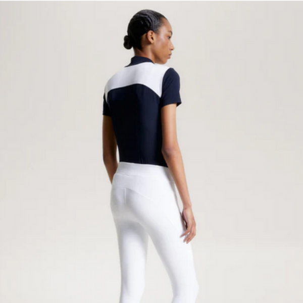 Legginsy Tommy Hilfiger Equestrian Elmira Desert Sky całoroczne pełny lej - Cavalo