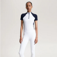 Legginsy Tommy Hilfiger Equestrian Elmira Desert Sky całoroczne pełny lej - Cavalo