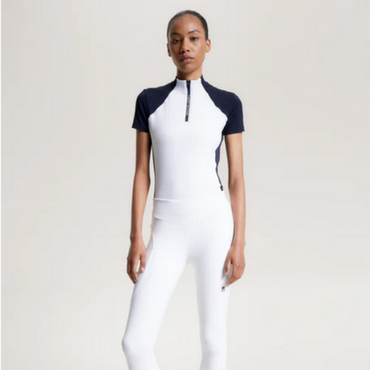 Legginsy Tommy Hilfiger Equestrian Elmira Desert Sky całoroczne pełny lej - Cavalo