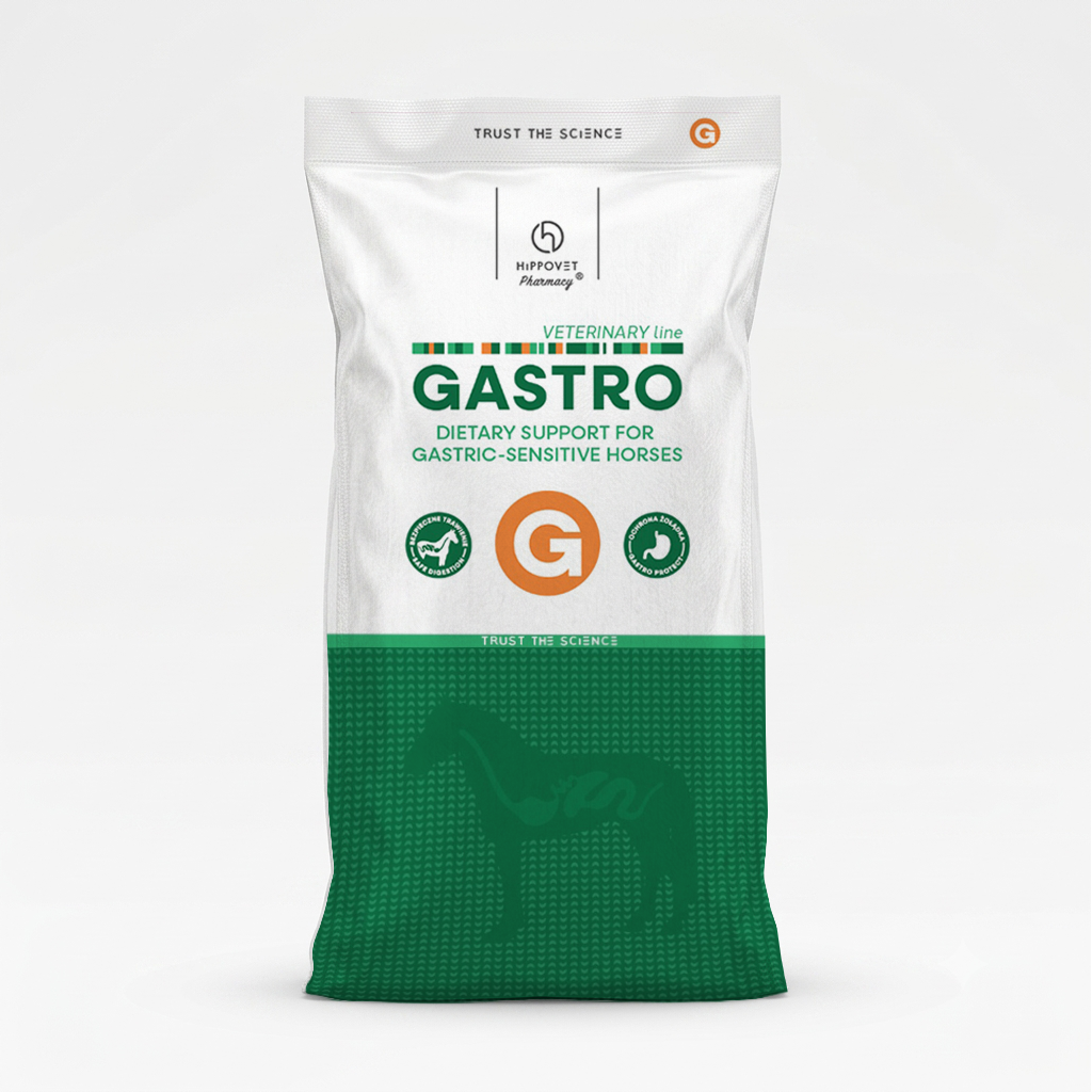 Hippovet VETERINARY Line GASTRO 20 kg – niskoskrobiowa pasza dla koni z wrażliwym układem pokarmowym