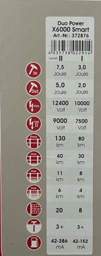 Elektryzator uniwersalny Ako Duo Power X6000 Smart, dla koni, bydła i owiec, 7,5J